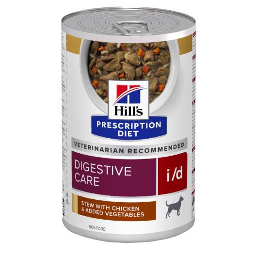 Prescription Diet i/d Digestive Care Stew med Kyckling &  Grönsaker Hundfoder - 12 st x 354 g