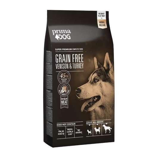 PrimaDog Adult All Breeds Sensitive Grain Free Venison & Turkey