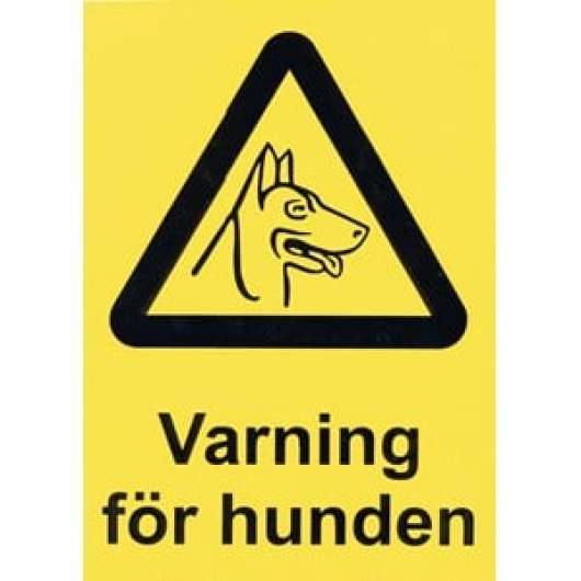 Skylt Varning för hunden
