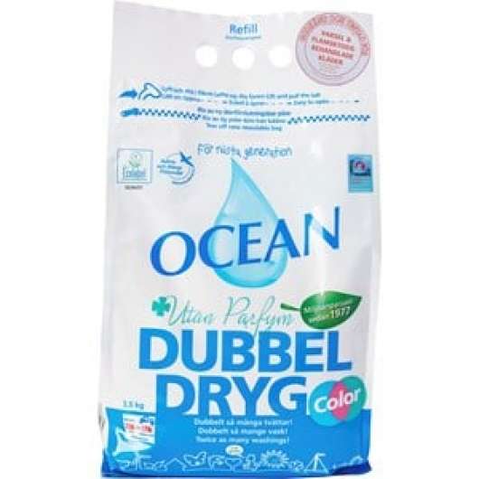 Tvättmedel Dubbeldryg Ocean Oparfymerad Refill, 3,5 kg
