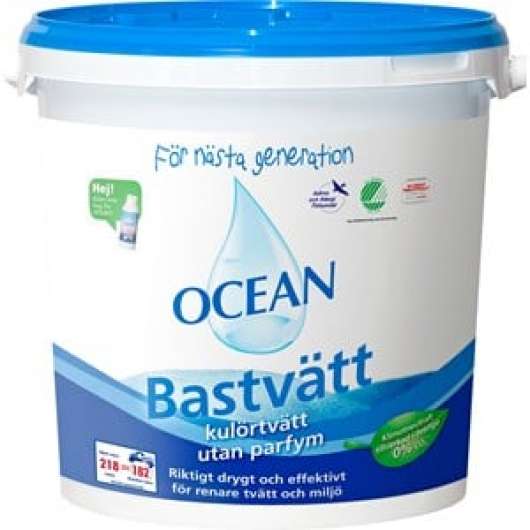 Tvättmedel Ocean Bastvätt Oparfymerad, 6,2 kg