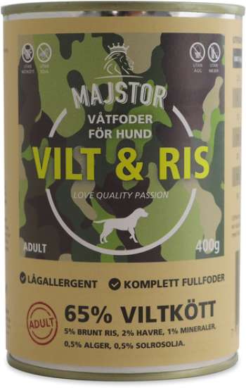 Vilt & Ris Våtfoder Hund - 6 x 400 g